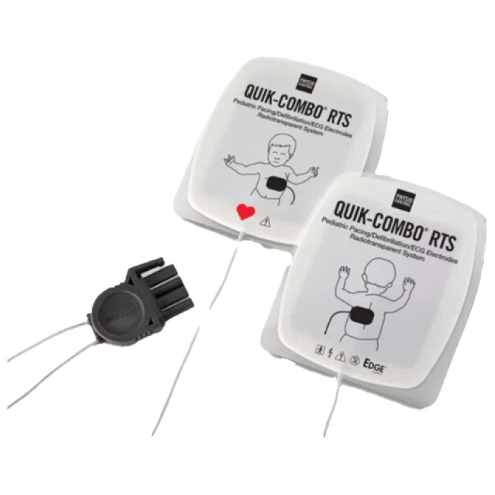LifePak RTS Electrodes QUIK-COMBO Connector Paediatric for LP12 LP15 LP20 defibrillator paediatric electrode pad