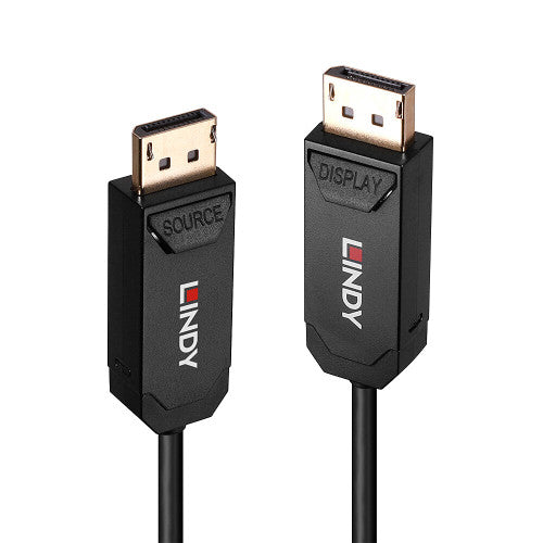 Lindy 10m Fibre Optic Hybrid DisplayPort 2.0 UHBR10 Cable - image 1