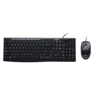 Logitech MK200 USB Wired Keyboard and Mouse Combo Black - image 1