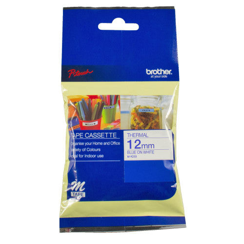 Brother Cassette Thermal Tape MK233 12mm x 8m Blue on White