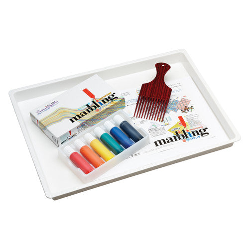 Educational Colours Bokundo Marbling Ink Tray Comb and Paper Set