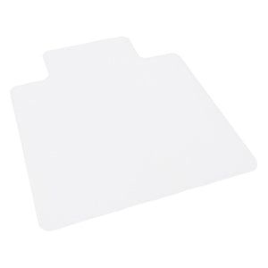 Rapidline chair mat with a smooth finish, shown from above with the chair lip at the top.