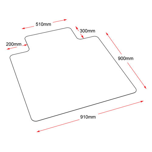 Rapidline Chair Mat Small Dimpled for Carpet