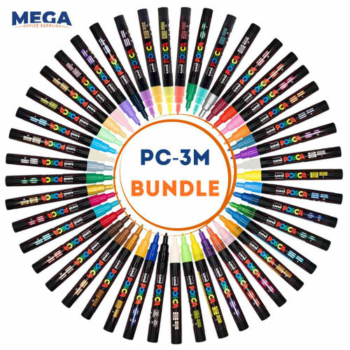 Posca PC-3M Paint Marker Pen Bullet Fine Bundle of 45 Individual Colours