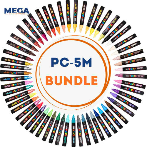 Posca PC-5M Paint Marker Pen Bullet Medium Bundle of 57 Individual Colours