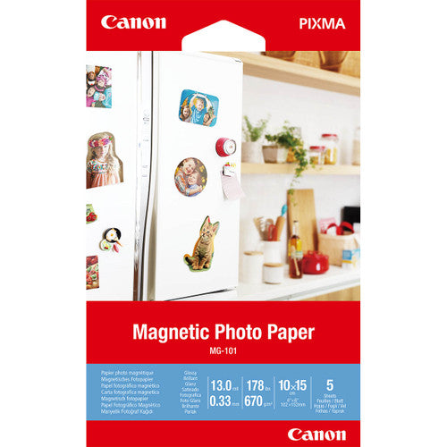 Canon MG-101 Magnetic Photo Paper 670gsm 4x6 5 Sheets
