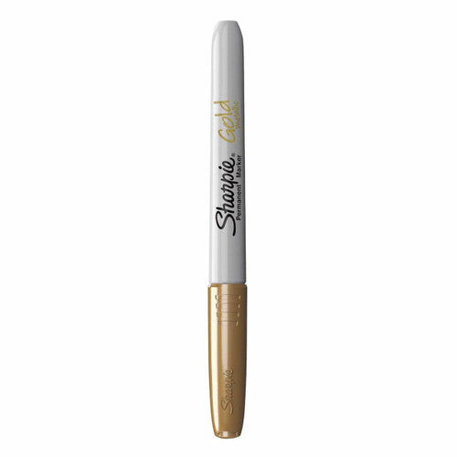 Sharpie Metallic Permanent Marker Fine Point Gold Box of 12