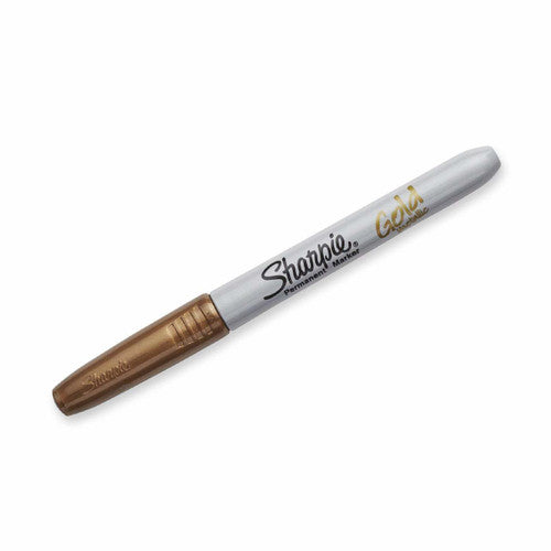 Sharpie Metallic Permanent Marker Fine Point Gold Box of 12