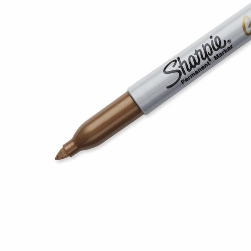 Sharpie Metallic Permanent Marker Fine Point Gold Box of 12