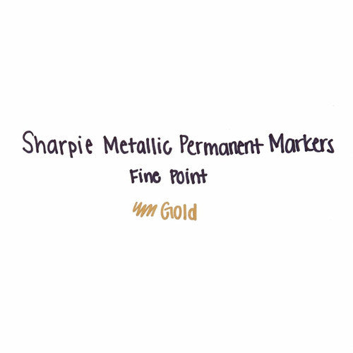 Sharpie Metallic Permanent Marker Fine Point Gold Box of 12