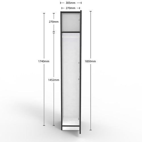 Rapidline Rapid Infinity 1 Door Melamine Locker Natural White / Black