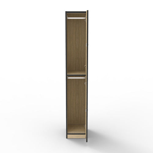 Rapidline Rapid Infinity 2 Door Melamine Locker Natural Oak / Black