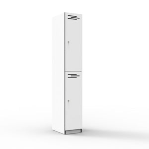Rapidline Rapid Infinity 2 Door Melamine Locker Natural White / Black