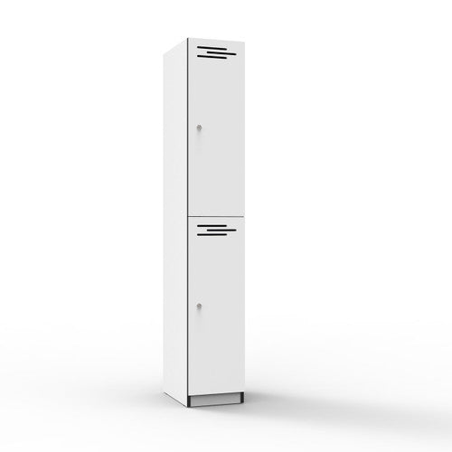 Rapidline Rapid Infinity 2 Door Melamine Locker Natural White / Black