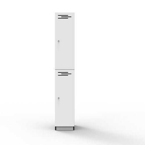 Rapidline Rapid Infinity 2 Door Melamine Locker Natural White / Black