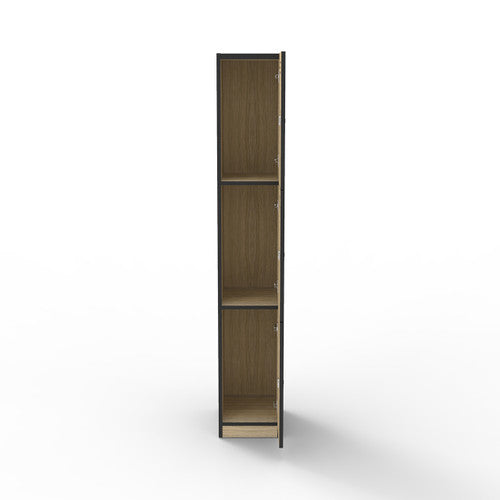 Rapidline Rapid Infinity 3 Door Melamine Locker Natural Oak / Black