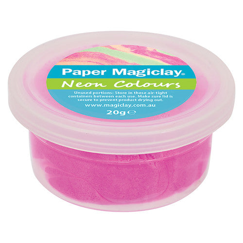 Creative School Supply Paper Magiclay Neon Colours 240g Pack of 12