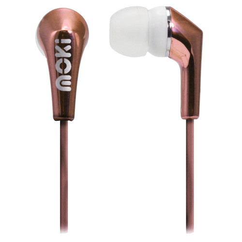 Moki Life Metallics Earphones Rose Gold