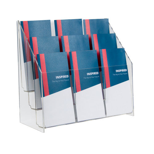 Deflecto 9 Pocket 3 Tier Brochure Holder DL