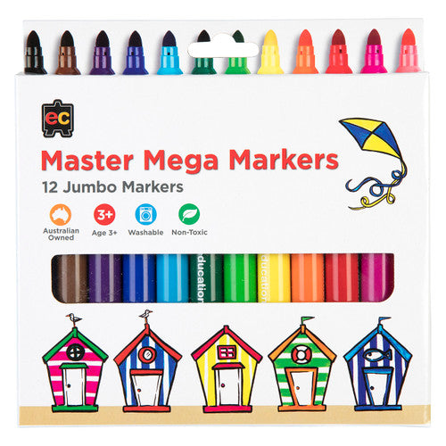 Educational Colours Master Mega Markers Pack of 12