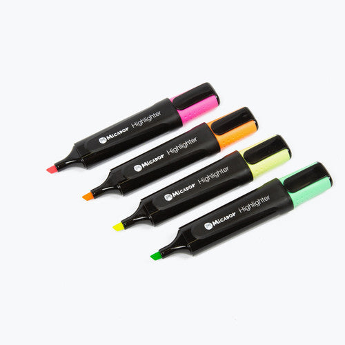 Micador Eco Highlighters Assorted Wallet of 4