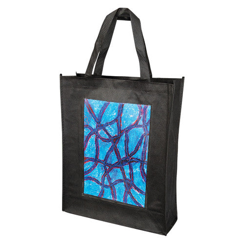 Creative School Supply Black Eco Bags with Display Pocket Pack of 10
