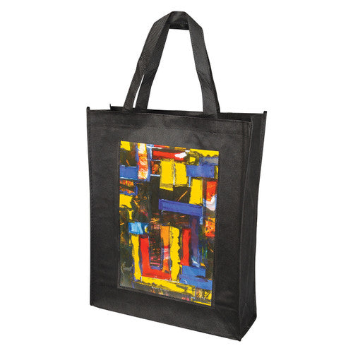 Creative School Supply Black Eco Bags with Display Pocket Pack of 10