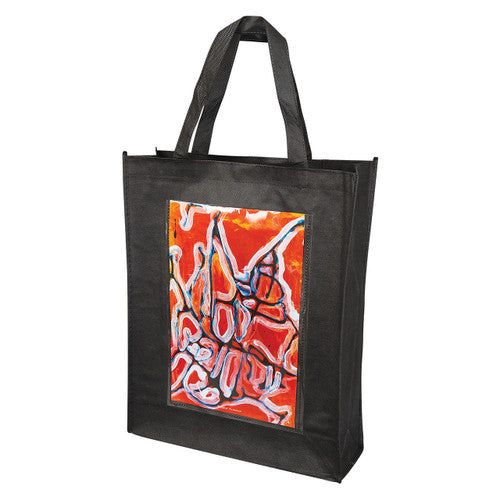 Creative School Supply Black Eco Bags with Display Pocket Pack of 10