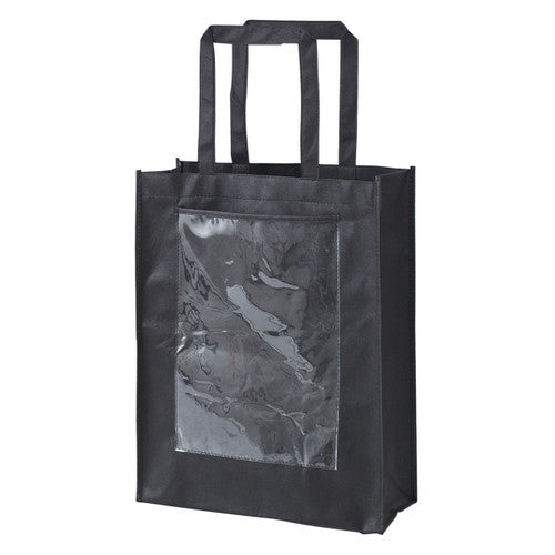 Creative School Supply Black Eco Bags with Display Pocket Pack of 10