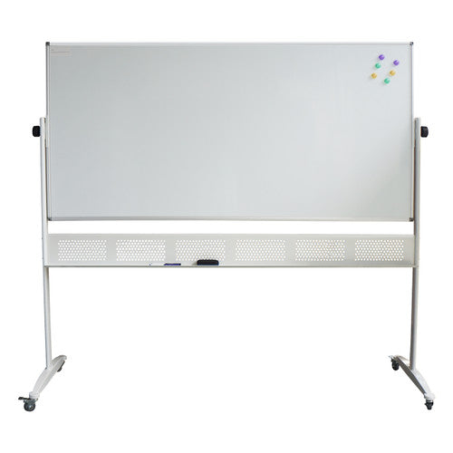 Rapidline Standard Mobile Magnetic Whiteboard 1500 x 1200mm Aluminium Frame