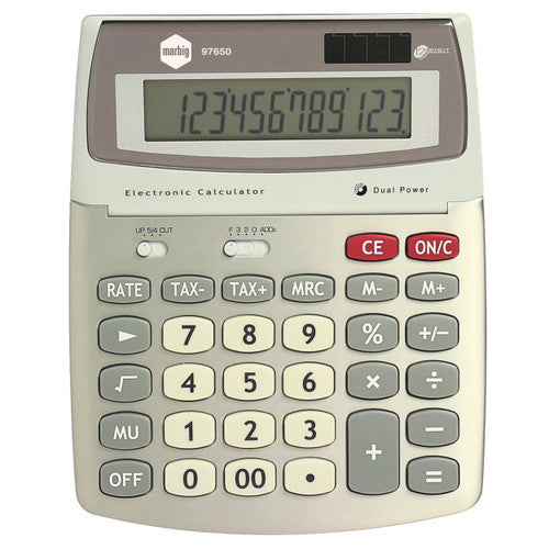 Marbig 12 Digit Desktop Calculator with GST Function Silver - image 1