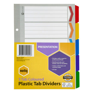 Marbig A to Z Reinforced Indices and Dividers A5 Multi Colour - image 1