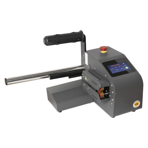 Marbig Professional A200 industrial air cushion machine in grey with a black carry handle, red button, small front screen and a metal roll holder bar