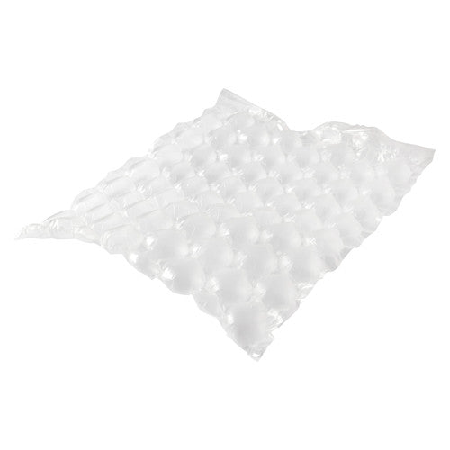 Sheet of clear inflated bubble film, the type of cushioning made by the Marbig Professional air cushion machine