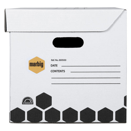 Marbig Binder Archive Box White Carton of 5