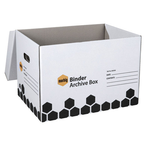 Marbig Binder Archive Box White Carton of 5