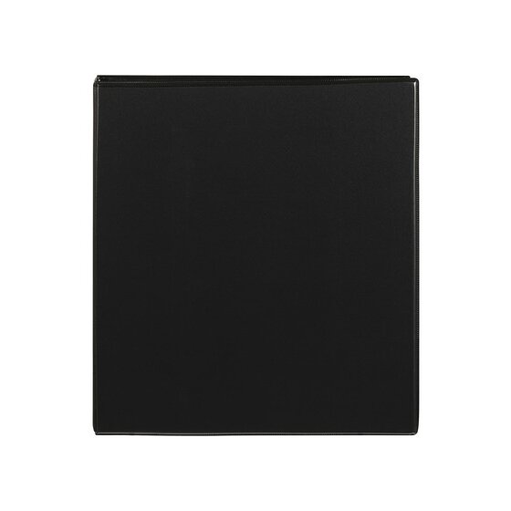 Black Marbig Clearview A4 insert binder photographed flat from the front, with the clear overlay edge showing