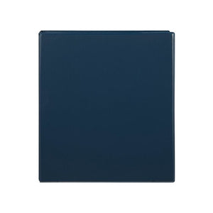 Navy toned blue Marbig Clearview A4 insert binder photographed flat from the front, clear overlay edge showing