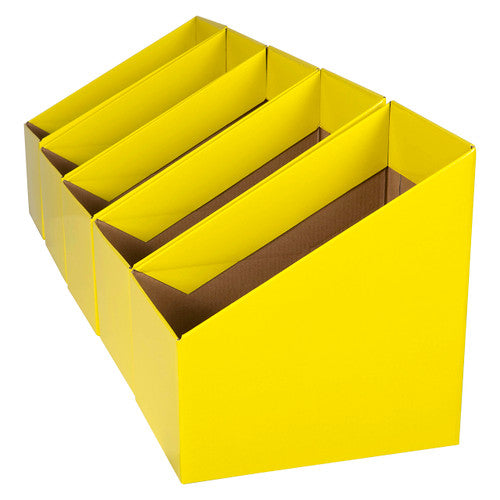 Marbig Book Box Large Yellow Pack of 5