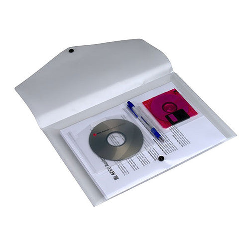 Marbig CD and Document Wallet Foolscap Clear
