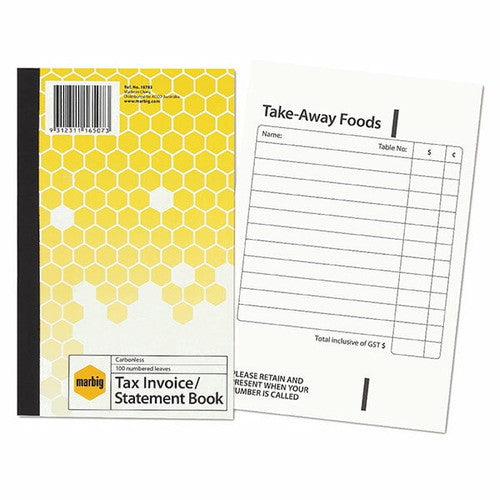 Marbig Carbonless Tax Invoices Book 100 Leaf