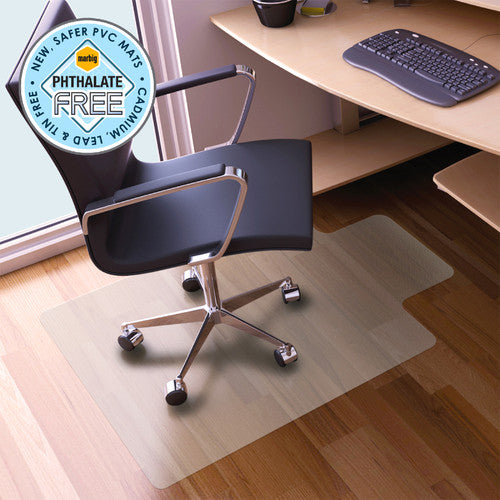 Marbig Chairmat Hard Floor Large with Keyhole 114 x 134cm Clear