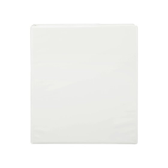 Front view of a white Marbig Clearview A4 insert binder with a clear overlay across the cover