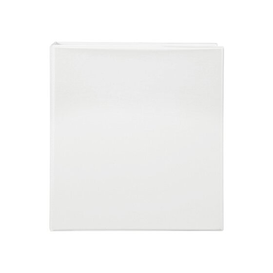 Front view of a white Marbig Clearview A4 insert binder with a clear overlay across the cover