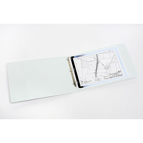 Marbig Clearview Insert Binder 25mm 3D A3 Landscape White Pack of 12