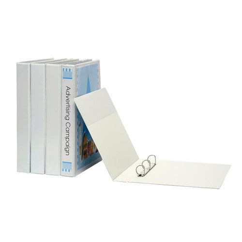 Marbig Clearview Insert Binder 25mm 3D A3 Portrait White Pack of 12 - image 2