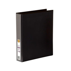 Marbig Clearview Insert Binder 38mm 3D A4 Black Pack of 12, image 1