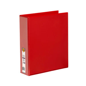 Marbig Clearview Insert Binder 50mm 3D A4 Red Pack of 12, image 1
