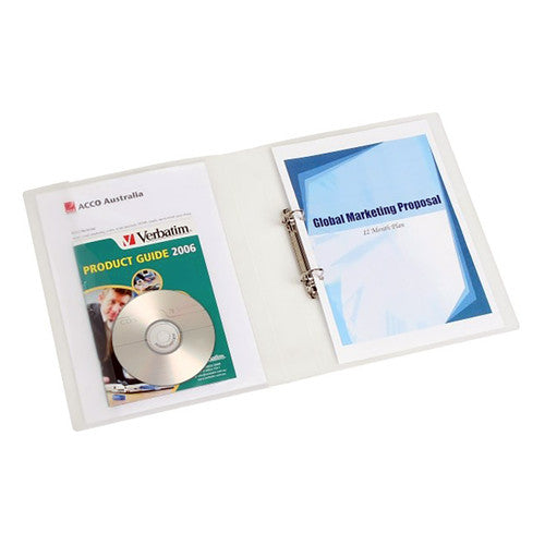 Marbig Clearview Insert Binder with Pocket 25mm 2D A4 Clear - image 2