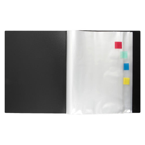 Marbig Clearview Non Refillable Display Book 100 Pocket A4 Black